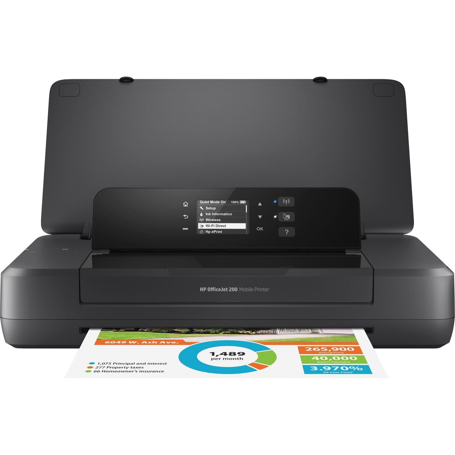 HP Officejet 200 Portable Inkjet Printer - Colour