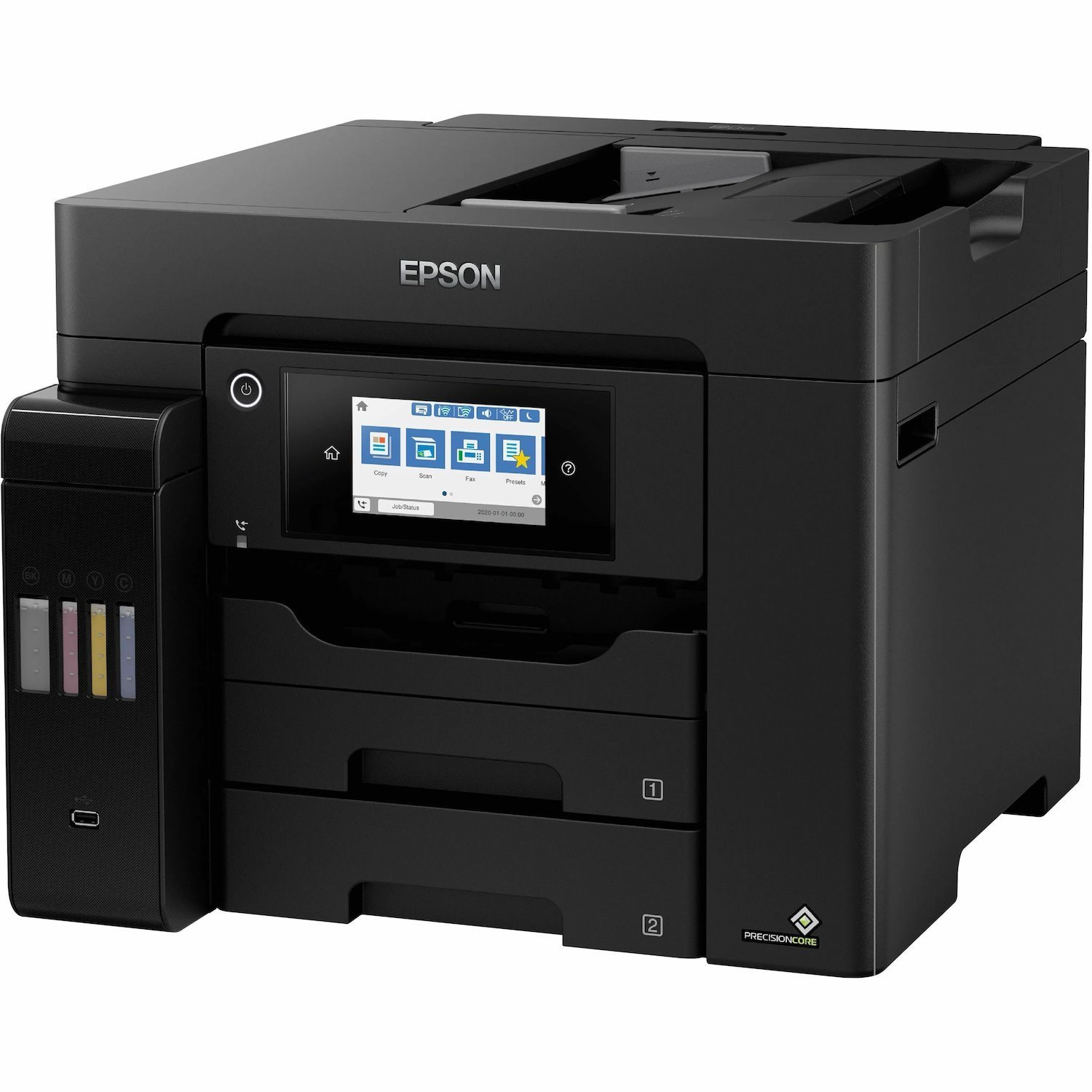 Epson ET-5855 Bedraad en draadloos EcoTank Inkjet multifunctionele printer - Kleur - Zwart