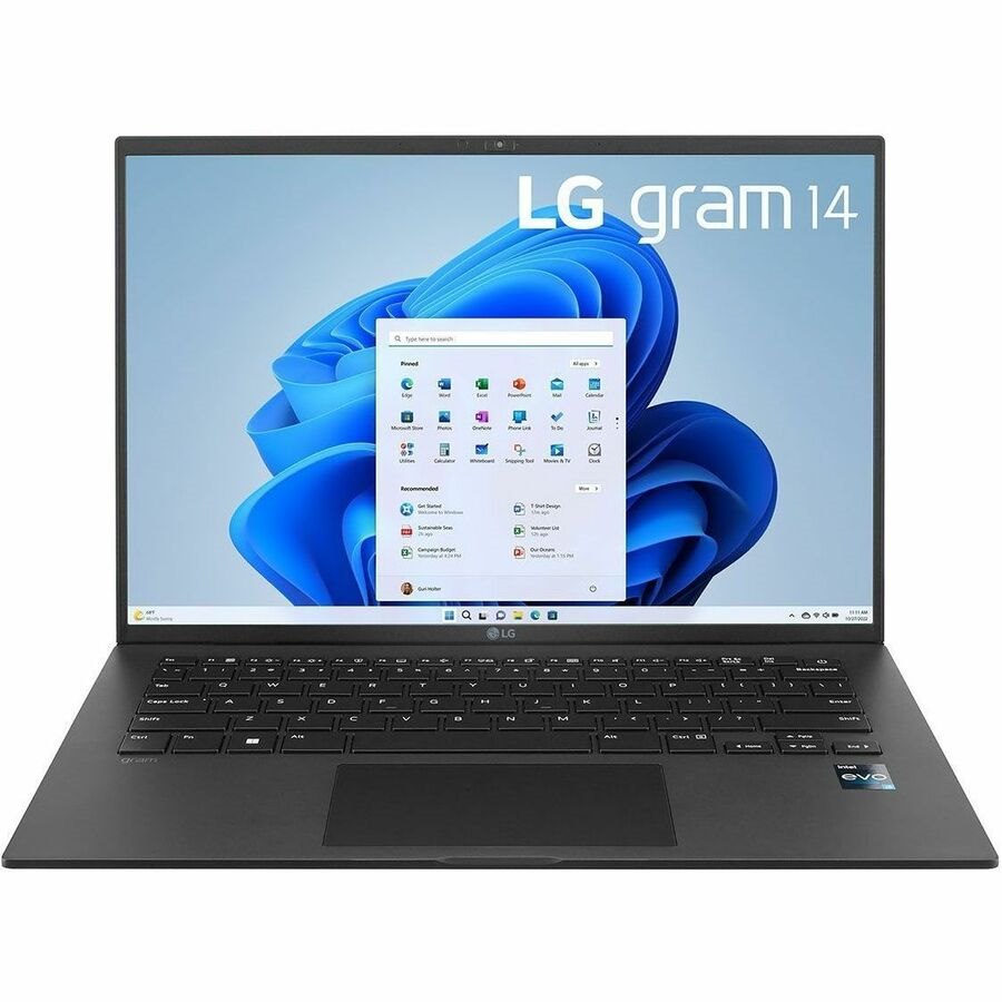LG gram 14Z90R-Q.APB7U1 14" Notebook - WUXGA - Intel Core i7 13th Gen i7-1360P - vPro Technology - 16 GB - 1 TB SSD - Obsidian Black