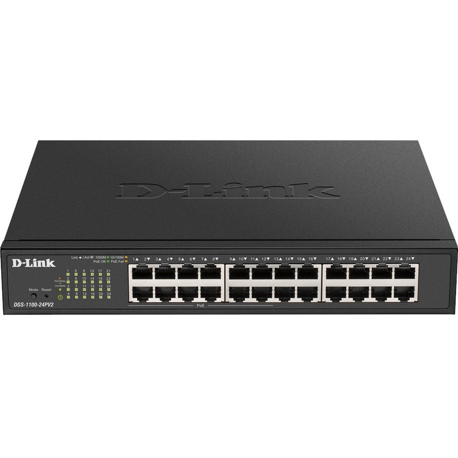 D-Link DGS-1100 DGS-1100-24PV2 24 Poorten Beheer mogelijk Ethernetswitch - Gigabit Ethernet - 1000Base-T