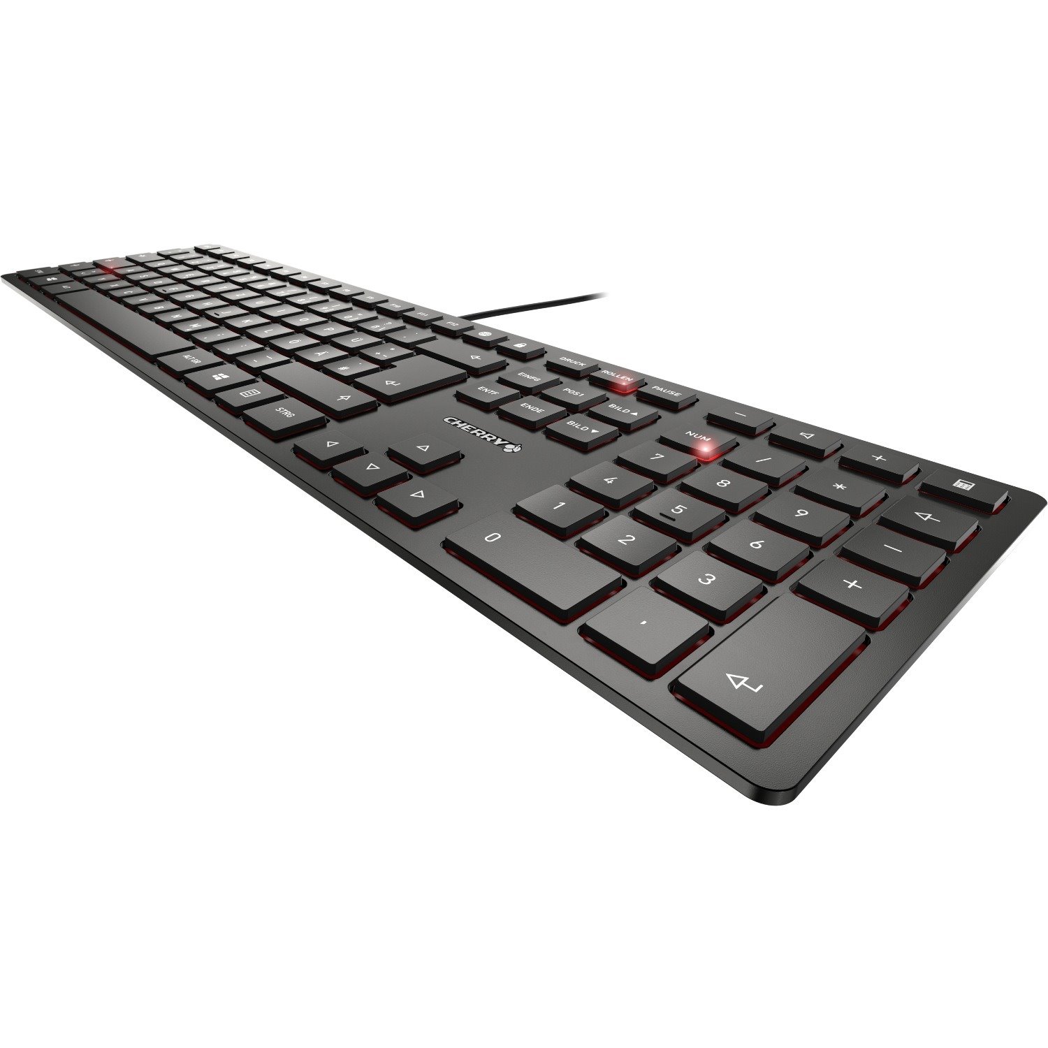 CHERRY KC 6000 SLIM Robust Tastatur - Kabel Konnektivität - USB Schnittstelle - Deutsch - QWERTZ Layout - Schwarz