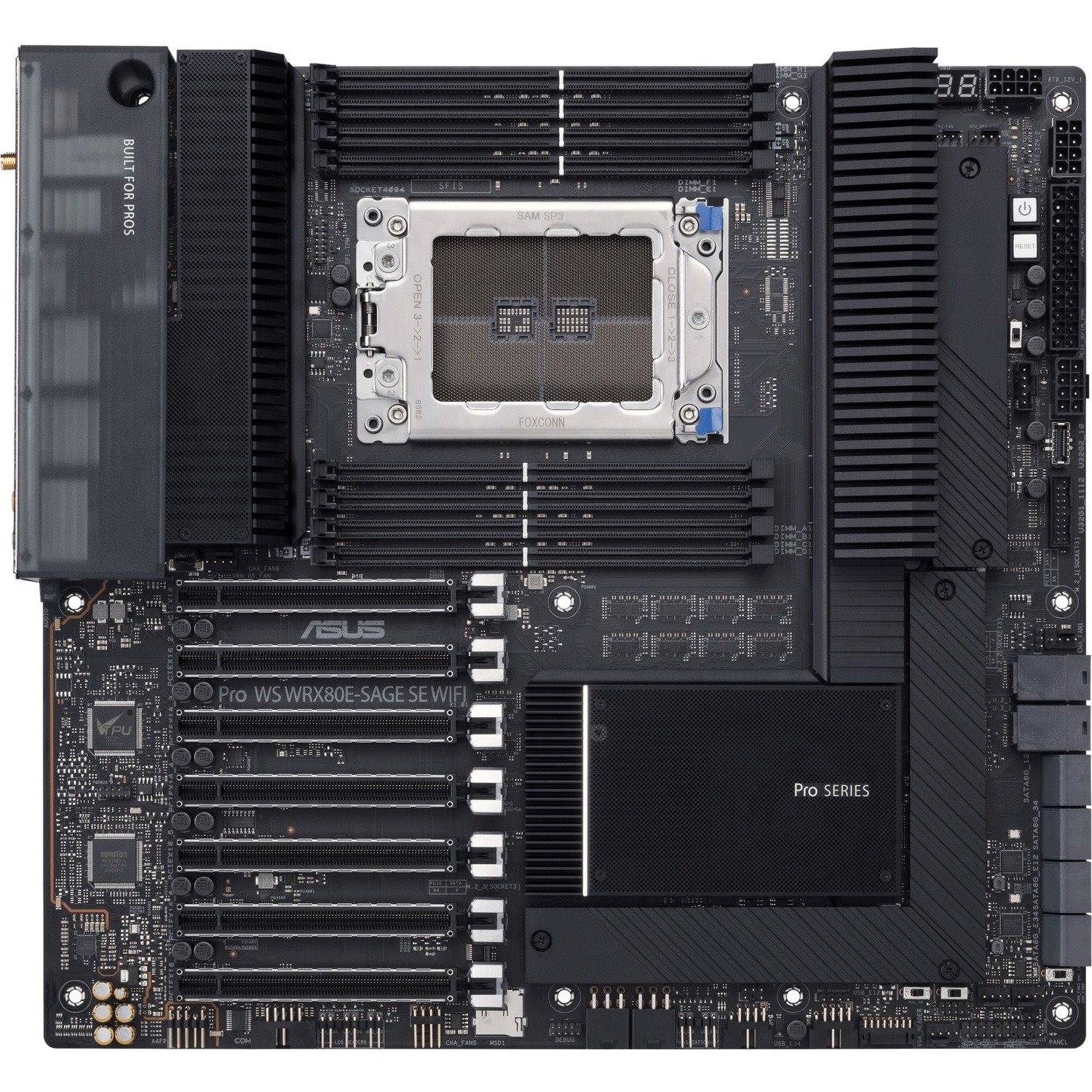 Asus Pro WS WRX80E-SAGE SE WIFI Desktop Motherboard - AMD WRX80 Chipset - Socket sWRX8 - Extended ATX