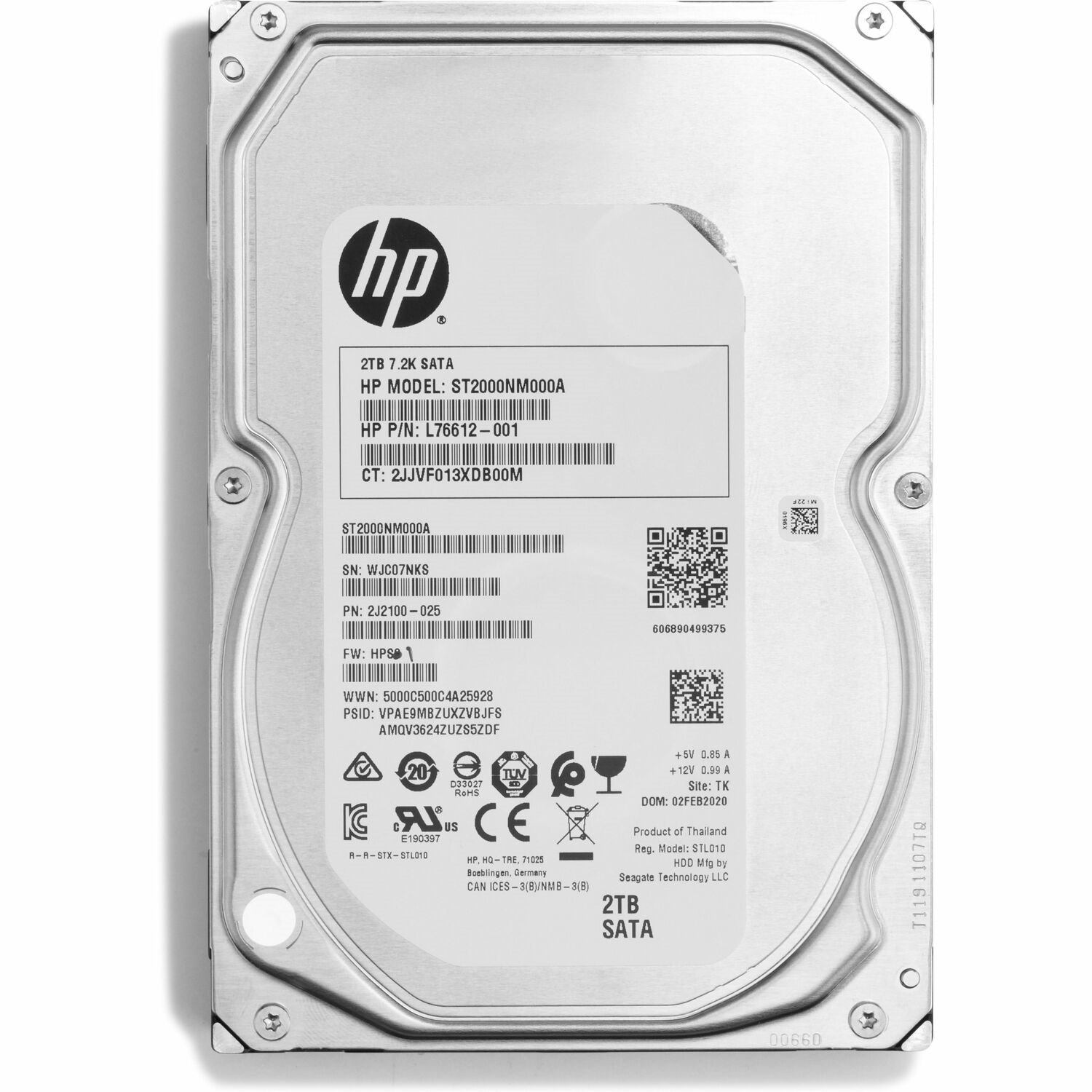 HP 2 TB Hard Drive - 3.5" Internal - SATA