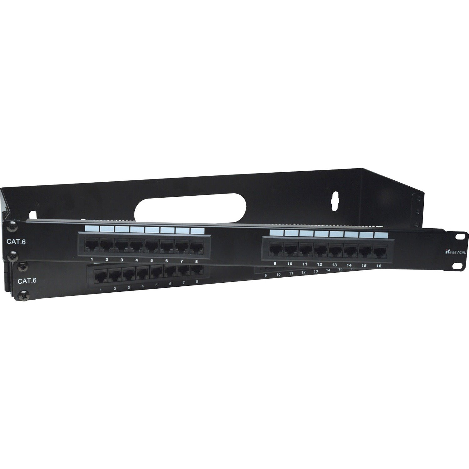 Intellinet Network Solutions 19 Inch Hinged Wall Bracket, 2U, 5 Inches Deep, Black