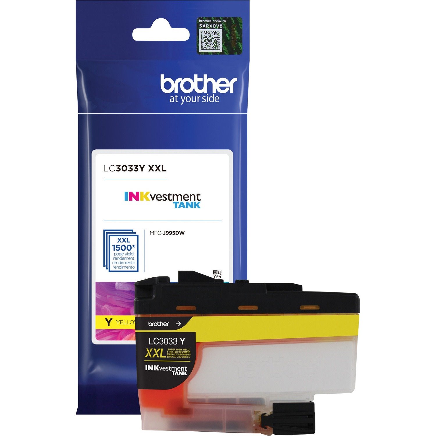 Brother Genuine LC3033Y Single Pack Super High-yield Yellow INKvestment Tank Ink Cartridge