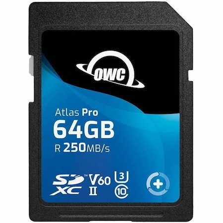 OWC Atlas Pro 64 GB Class 10/UHS-II (U3) V60 SDXC - 1 - TAA Compliant