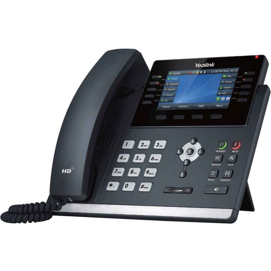 Yealink SIP-T46U IP Phone - Corded - Corded - Wall Mountable, Desktop - Classic Gray