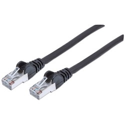 Network Patch Cable, Cat6, 0.5m, Black, Copper, S/FTP, LSOH / LSZH, PVC, RJ45, Gold Plated Contacts, Snagless, Booted, Lifetime Warranty, Polybag