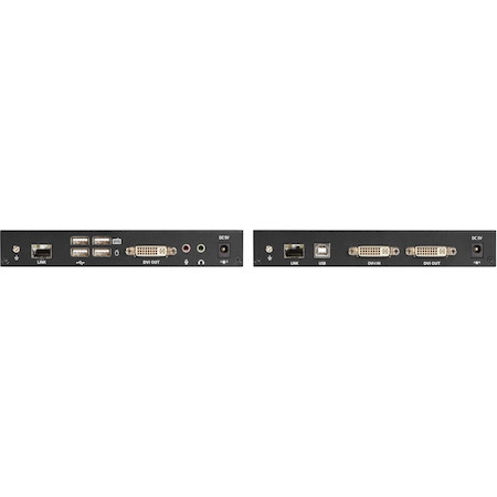 Black Box KVX Series KVM Extender Kit over CATx - DVI-D, USB 2.0, Serial, Audio, Local Video