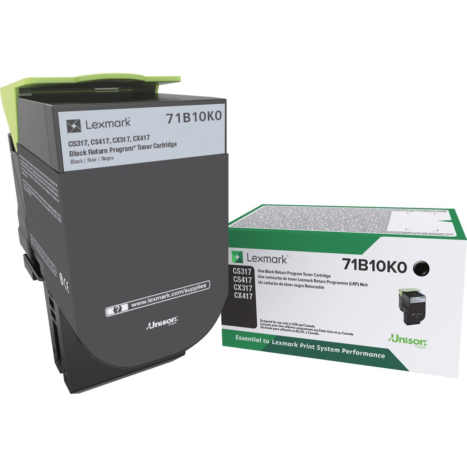Lexmark Unison Original Laser Toner Cartridge - Black - 1 Each