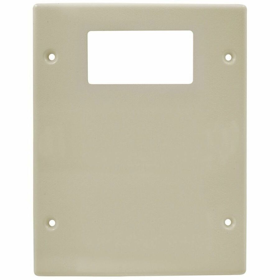 Hubbell Premise Wiring Metal Raceway, HBL6750 Series, Plate, 2- Gang, 1) 1.40" and 1) Blank, Ivory