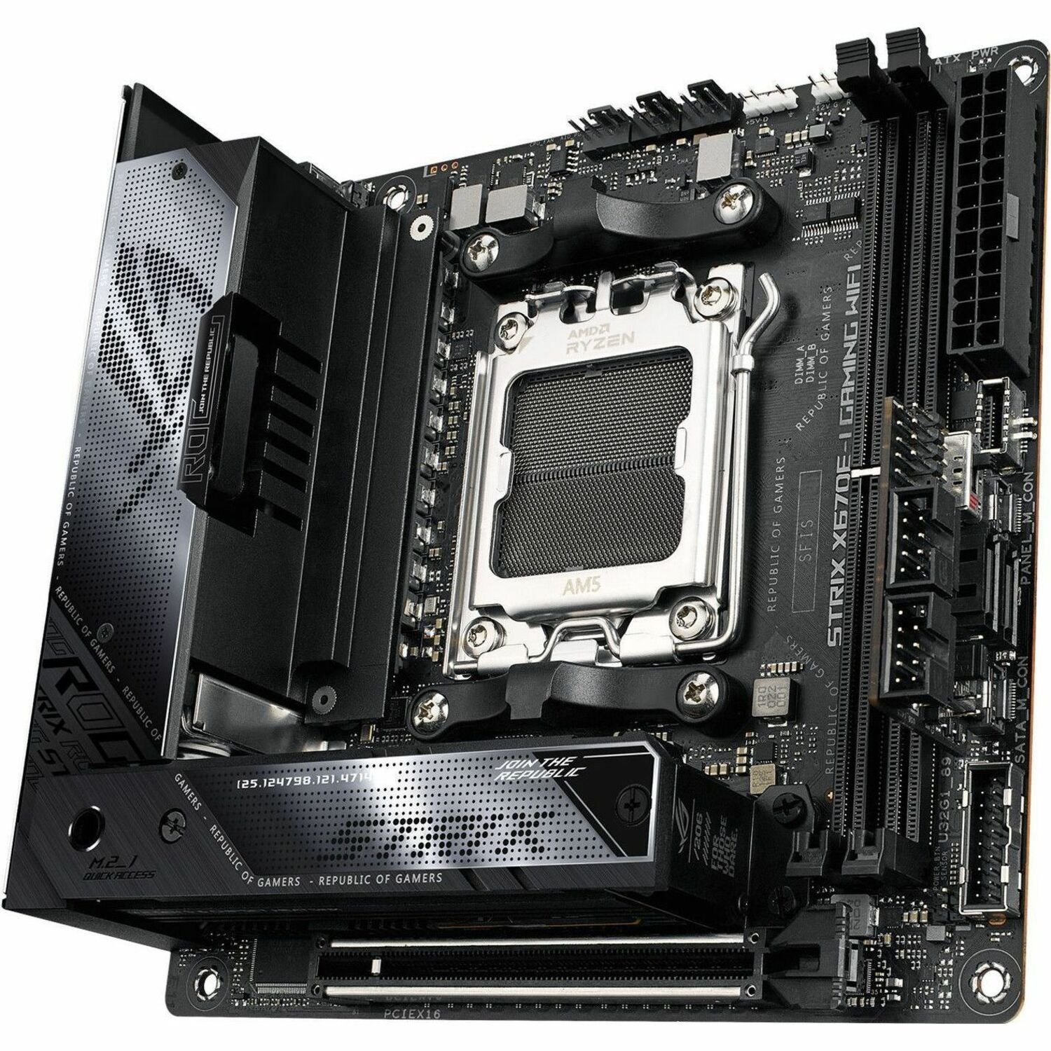 Asus ROG Strix STRIX X670E-I GAMING WIFI Gaming Desktop Motherboard - AMD X670 Chipset - Socket AM5 - Mini ITX