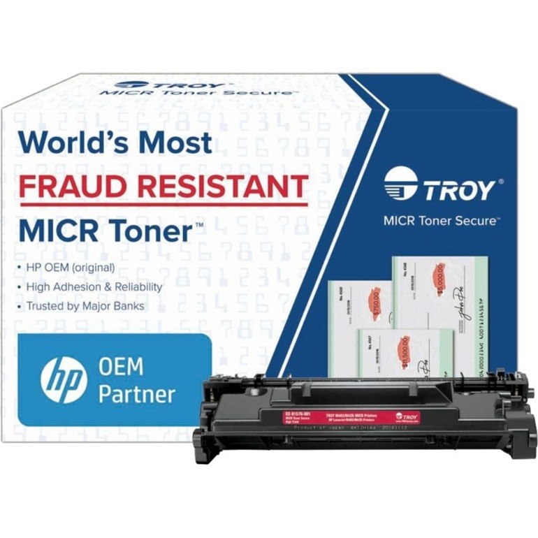 Troy Toner Secure Original MICR High Yield Laser Toner Cartridge CF226X - Black - 1 Pack