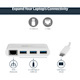 StarTech.com 3 Port USB C Hub with Gigabit Ethernet - USB-C to 3x USB-A - USB 3.0 - White - USB Hub with GbE - USB-C to USB Adapter - USB Type C Hub