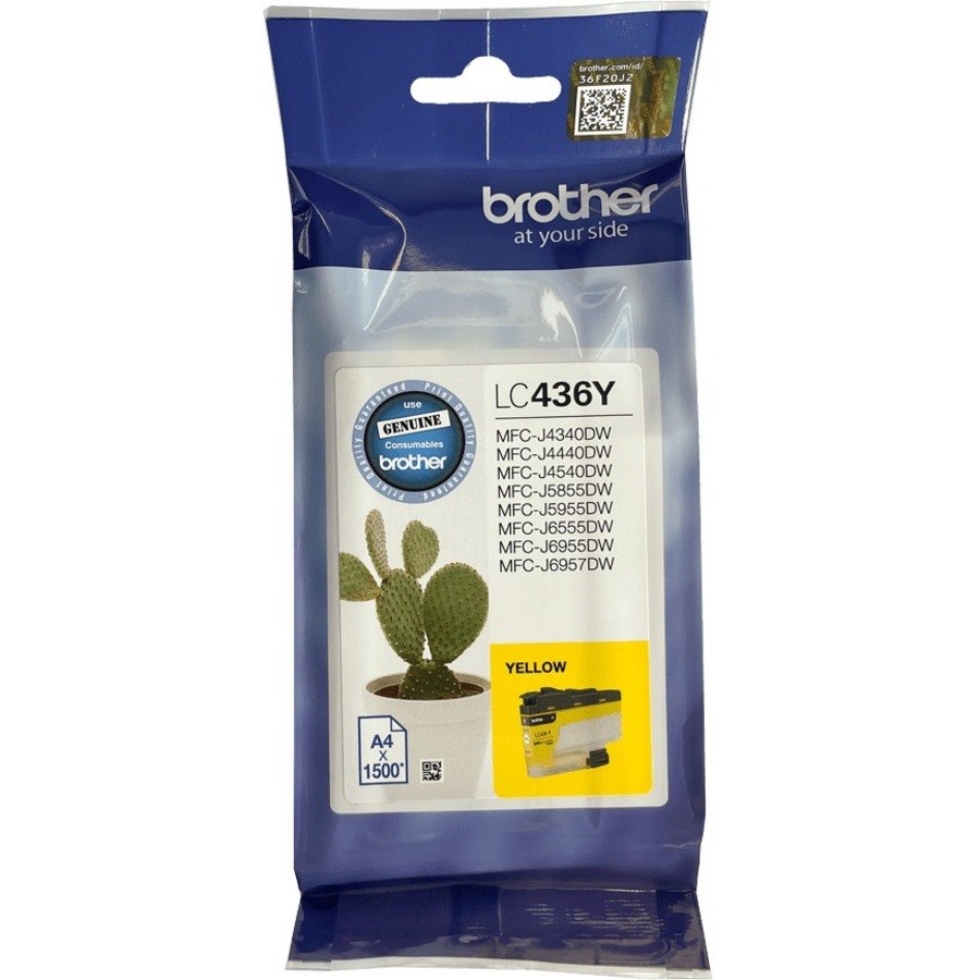 Brother LC436Y Original Inkjet Ink Cartridge - Single Pack - Yellow - 1 Pack