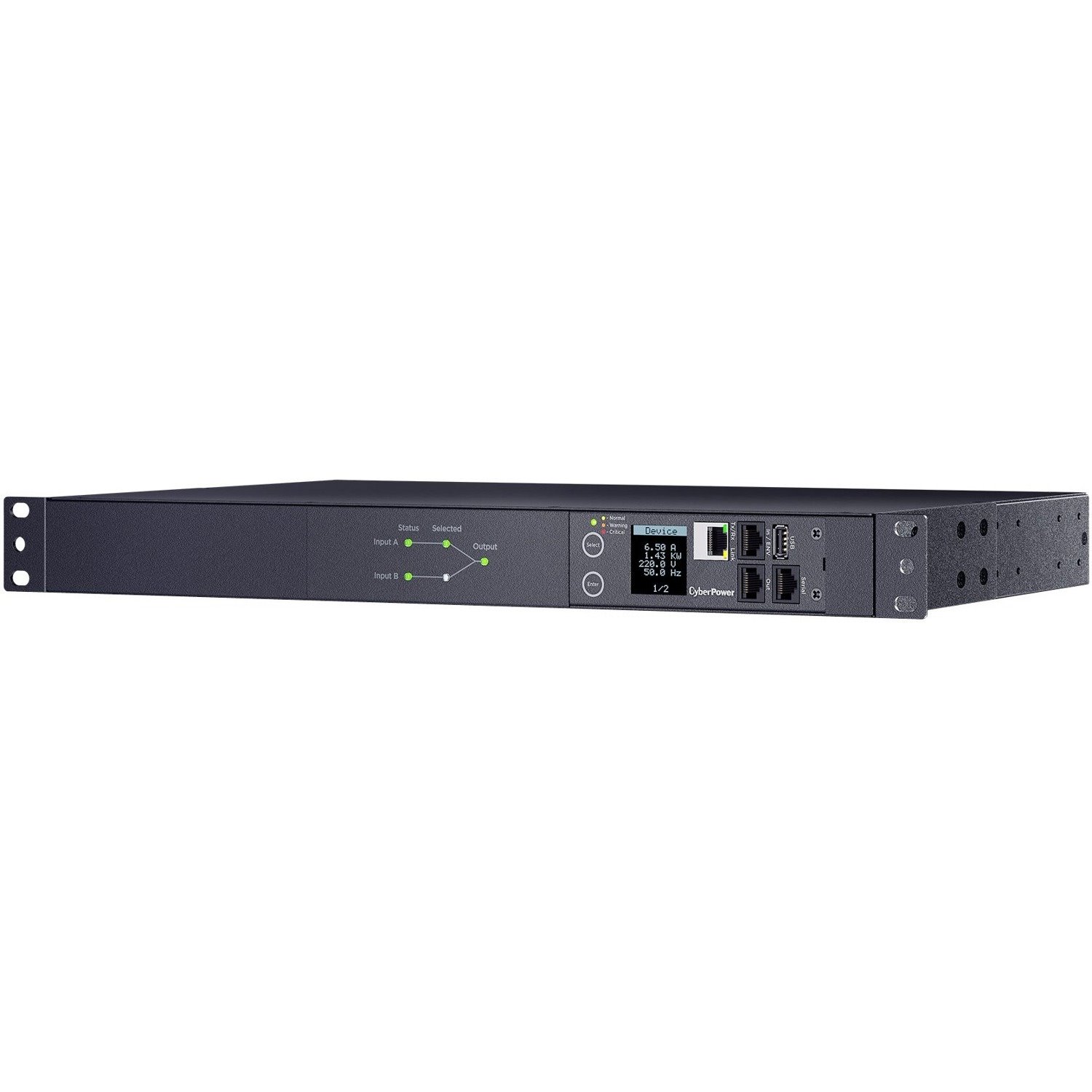 CyberPower PDU44006 Single Phase 240 - 200 VAC 20A Switched ATS PDU