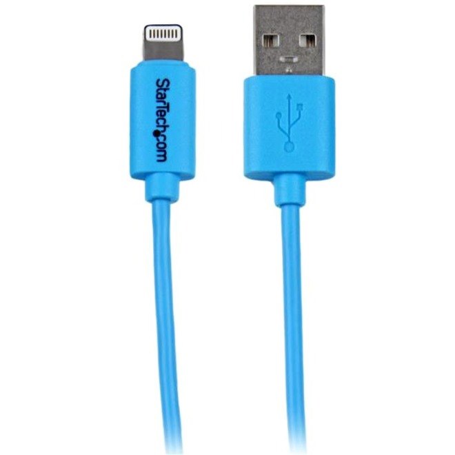 StarTech.com 1m (3ft) Blue Apple 8-pin Lightning Connector to USB Cable for iPhone / iPod / iPad