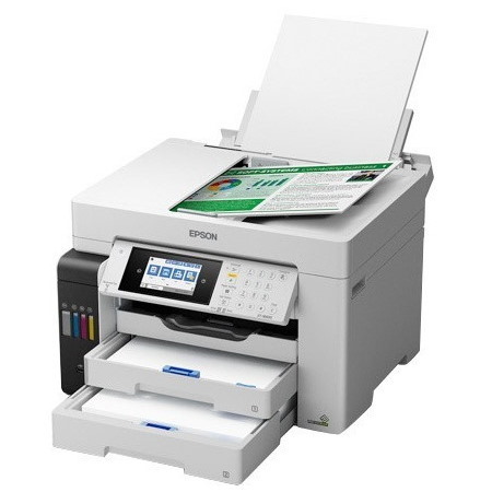 Epson ET-16600 Inkjet Multifunction Printer-Color-Copier/Fax/Scanner-4800x1200 dpi Print-Automatic Duplex Print-66000 Pages-550 sheets Input-1200 dpi Optical Scan-Color Fax-Wireless LAN-Epson Connect-Epson Email Print-Epson iPrint-Mopria