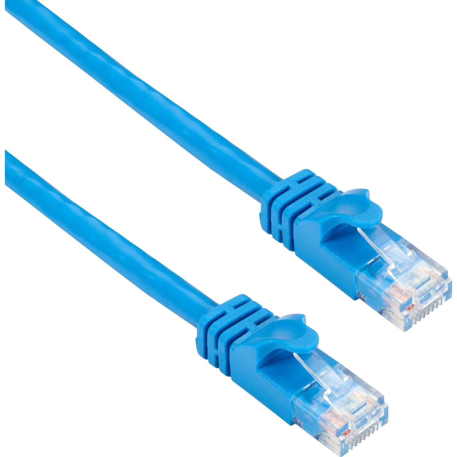 Black Box CAT6A 500-MHz STR Patch Cable Slim Molded Snagless Boot - UTP, CM PVC, Blue, 5FT