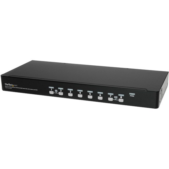 StarTech.com 8 Port 1U Rackmount USB KVM Switch Kit with OSD and Cables