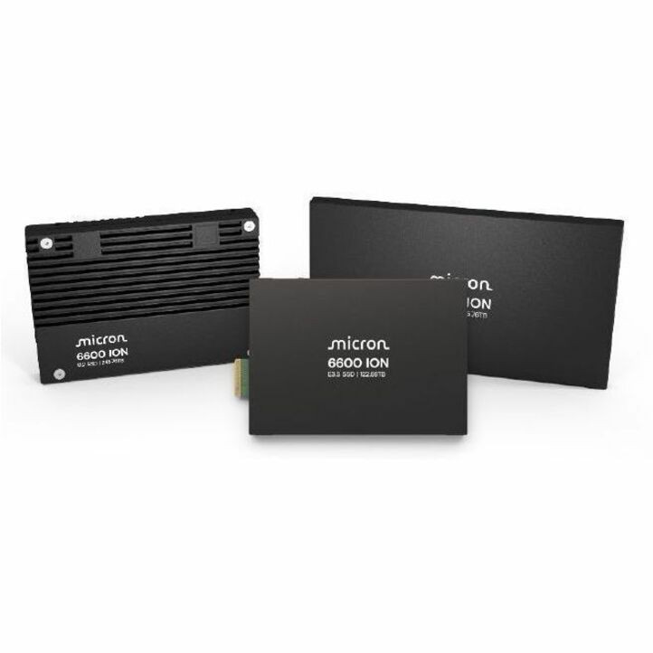 Micron 6600 ION 30 TB Solid State Drive - E3.S (7.5 mm) Internal - U.2 (PCI Express NVMe 5.0 x4) - TAA Compliant