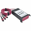 Eaton Tripp Lite Series 40/100Gb OM4 Fiber Breakout Cassette with Built-In MTP Cables, 40Gb to 4 x 10Gb, 100Gb to 4 x 25Gb, (x3) 8-Fiber OM4 MTP/MPO to (x12) LC Duplex