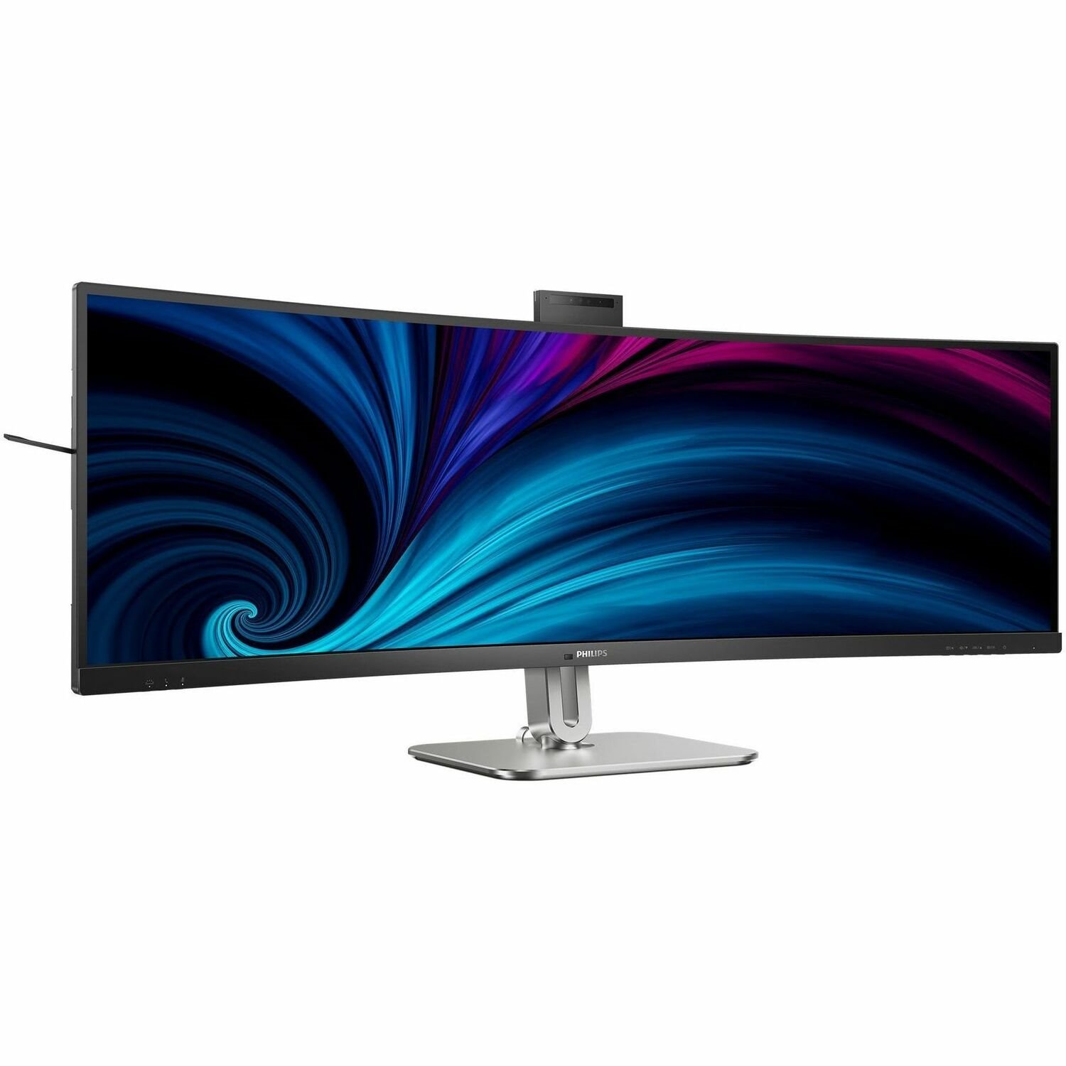 Philips 49B2U6900CH 49" Class Webcam UW-QHD Curved Screen LED Monitor - 32:9 - Textured Black