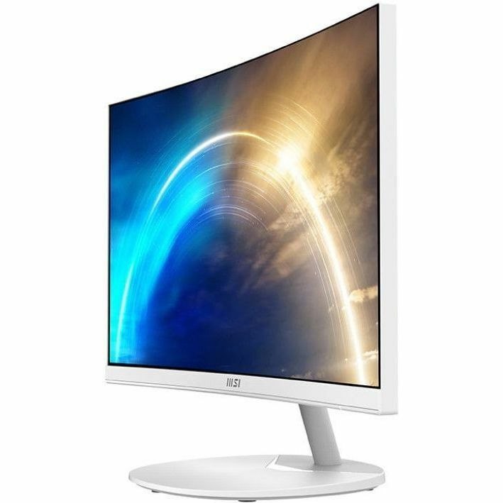 MSI Pro Pro MP241CAW 24" Class Full HD Curved Screen LED Monitor - 16:9 - Matt White