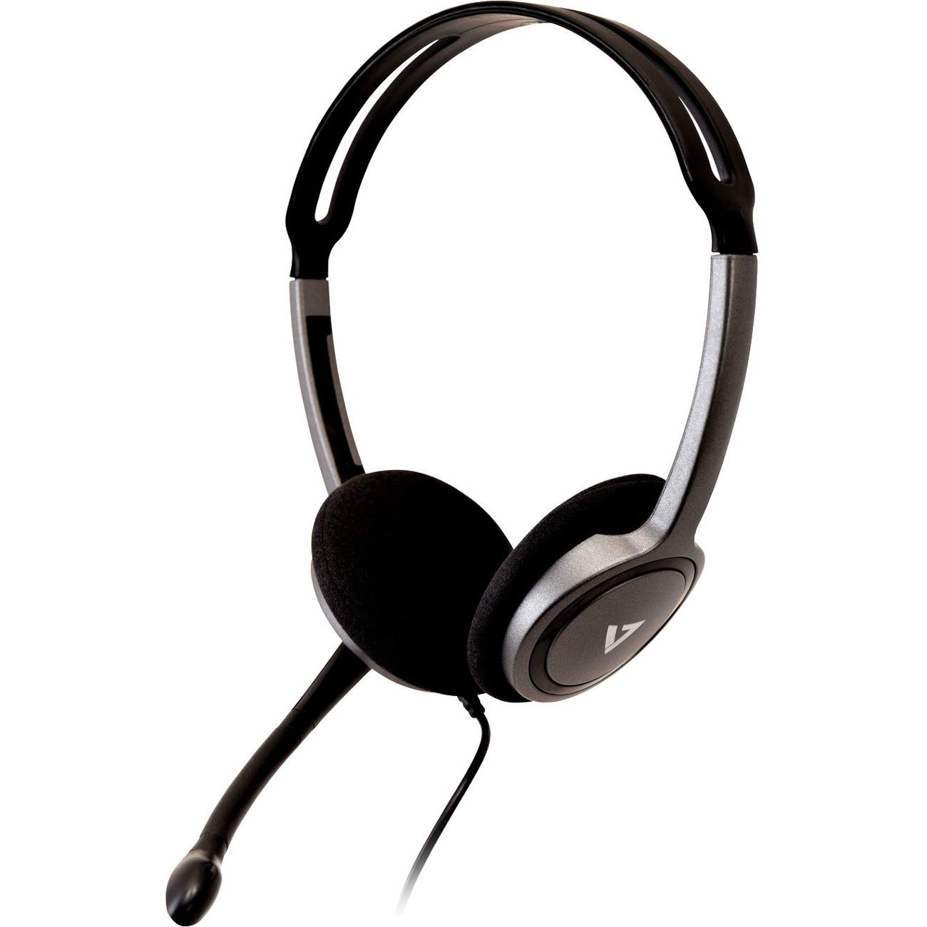 V7 HA212-2EP Wired Over-the-head, On-ear Stereo Headset - Black, Dark, Grey