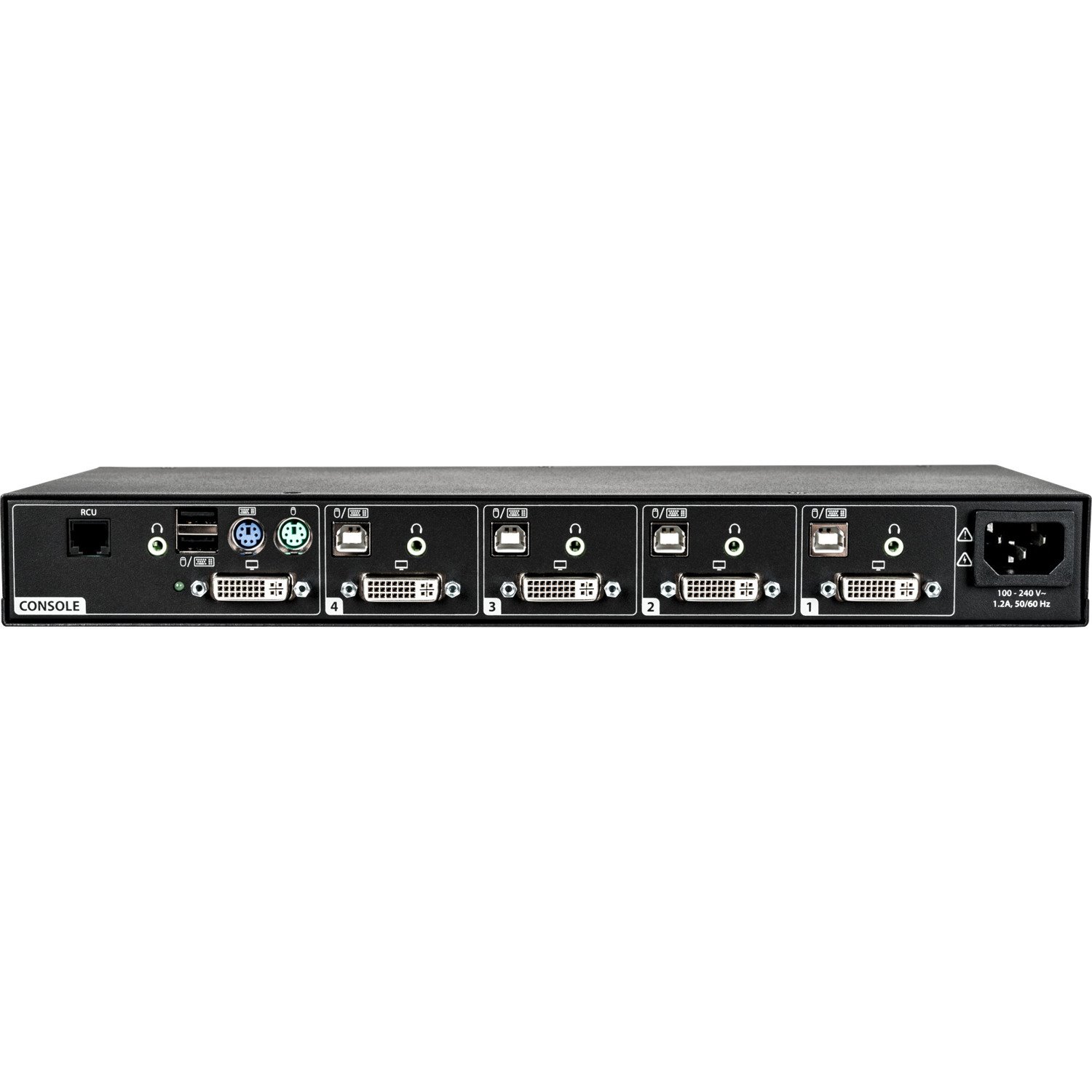 VERTIV Cybex SC840 Secure 4-Port KVM Switch, Single-Head DVI-I (dual-link)