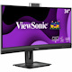 ViewSonic VG3457CV 34 Inch Ultrawide QHD 1440p Curved Video Conferencing Docking Monitor with Windows Hello Compatible IR Webcam, Advanced Ergonomics, and 100W USB C for Home and Office