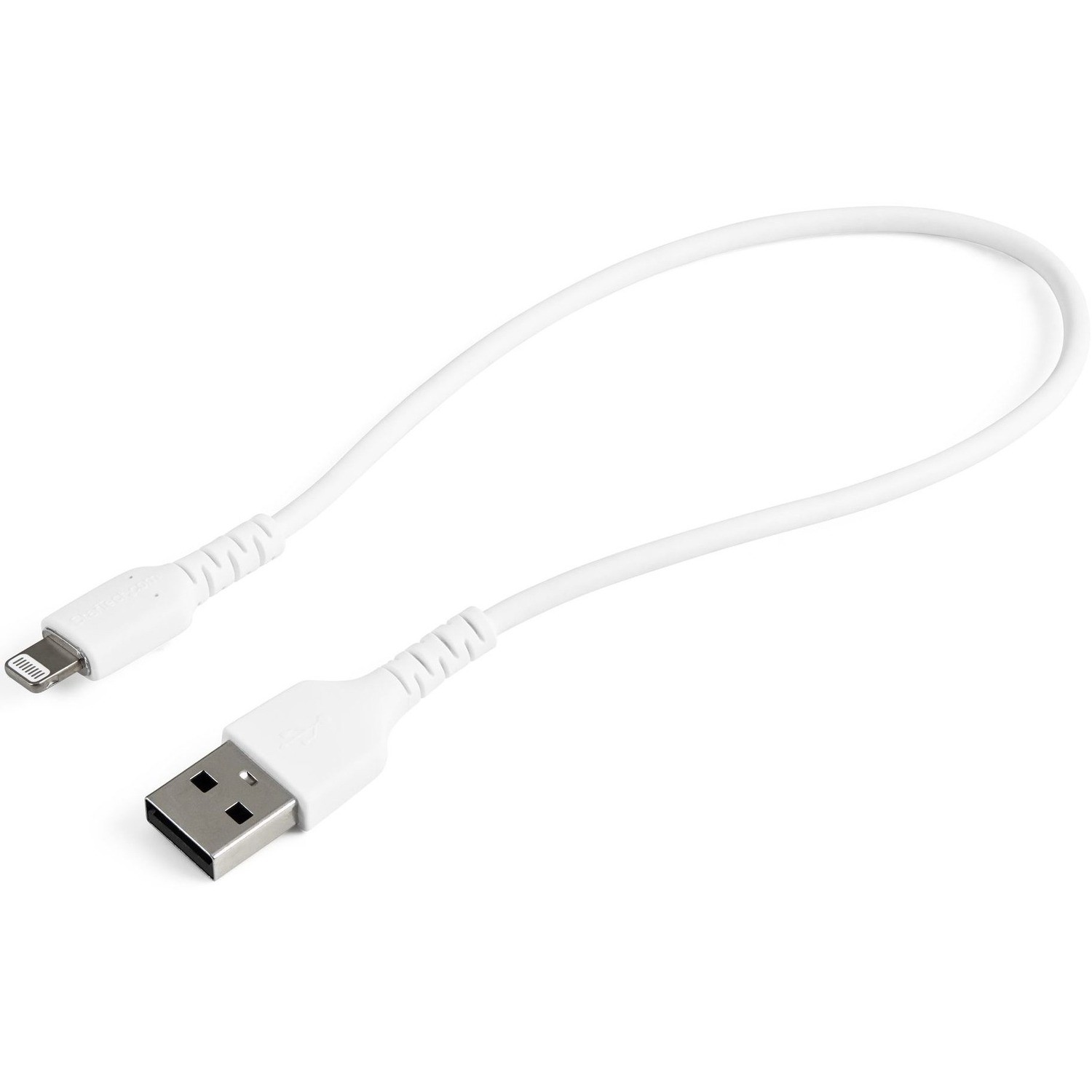 STARTECH 0.3M USB-A TO LIGHTNING CABLE, RUGGED, WHITE, 2YR