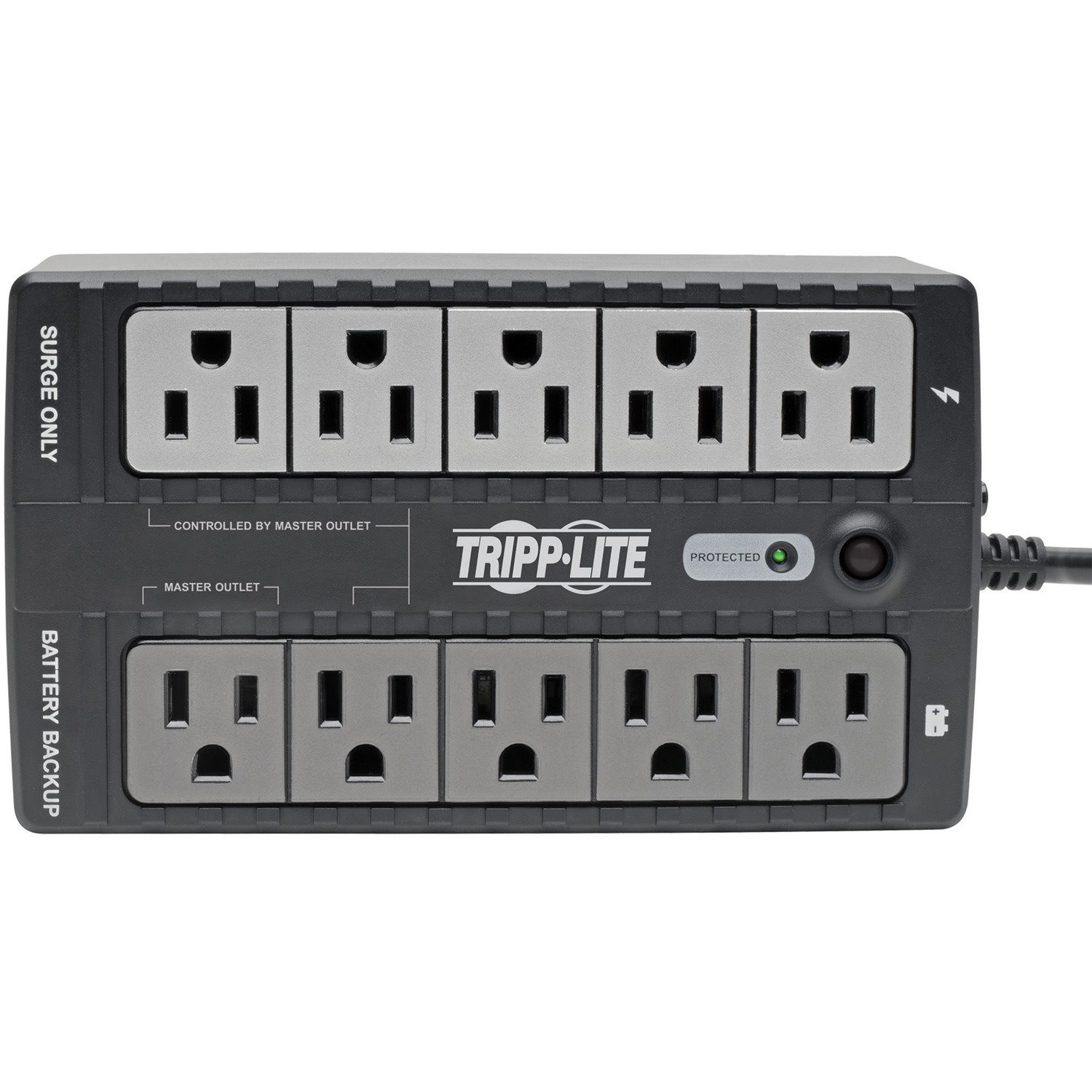 Eaton Tripp Lite Series 550VA 300W Standby UPS - 10 NEMA 5-15R Outlets, 120V, 50/60 Hz, 5-15P Plug, ENERGY STAR, Desktop/Wall