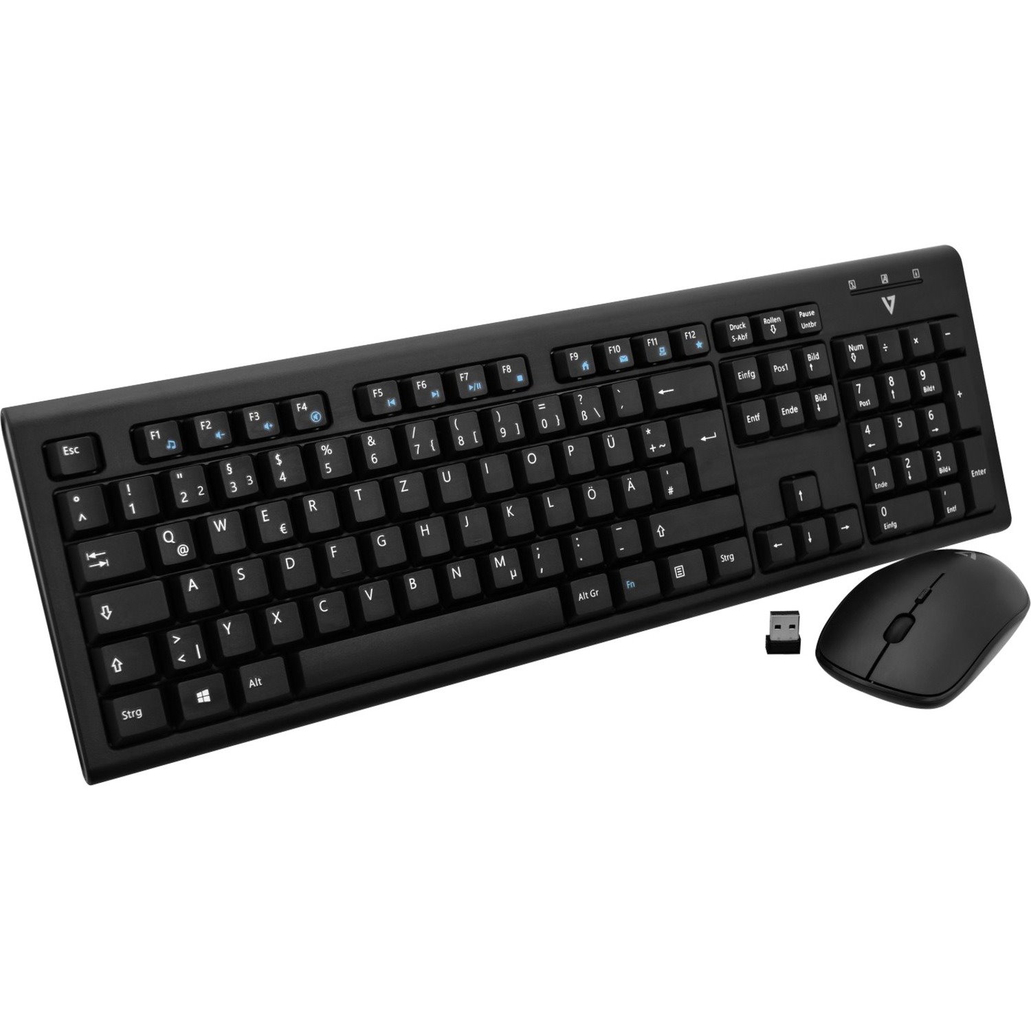 V7 CKW200DE Keyboard & Mouse - German - 1