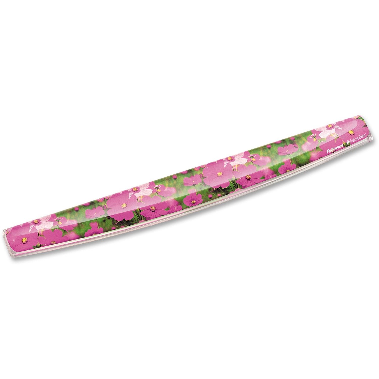 Fellowes&reg; Photo Gel Keyboard Wrist Rest with MICROBAN&reg; - Pink Flowers (9179101)