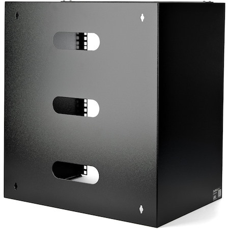 StarTech.com 12U Wall Mount Rack, 14in Deep, 19 inch Wall Mount Network Rack, Wall Mounting Patch Panel Bracket for Switch/IT Equipment