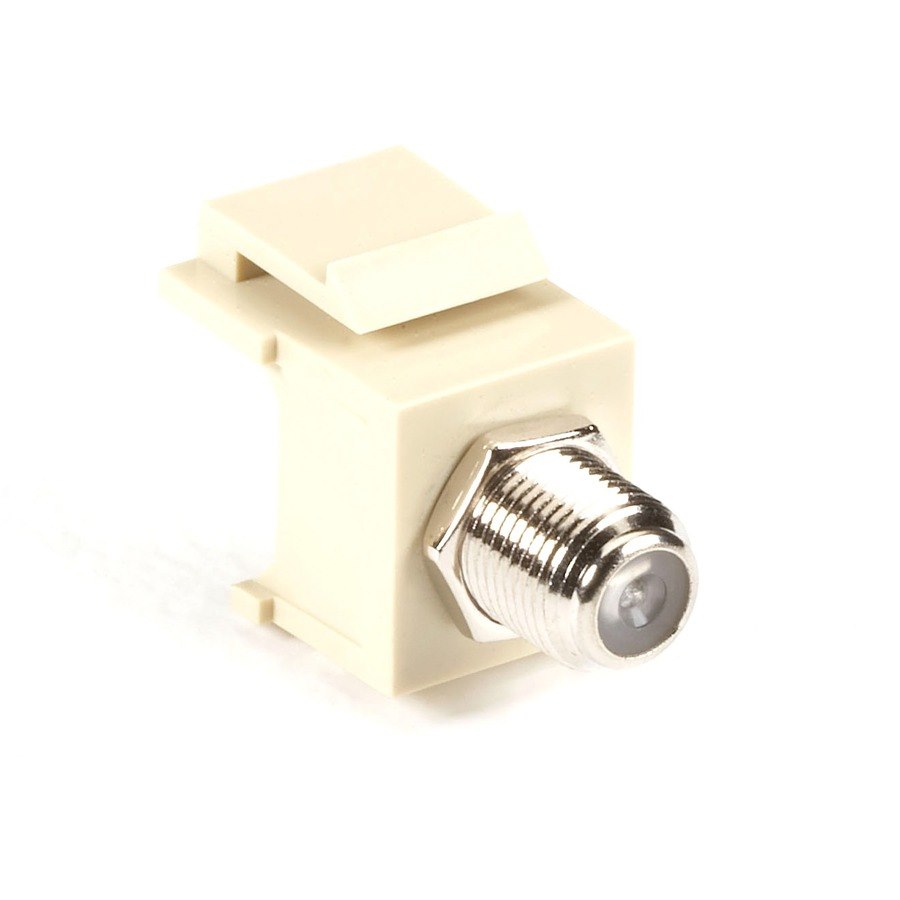 Black Box Keystone Snap Fitting - F-Connector, Ivory