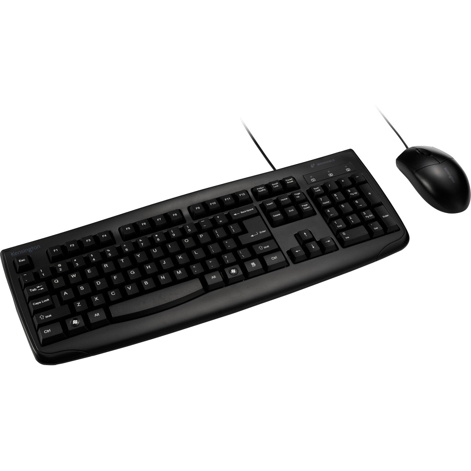 KENSINHTON PRO FIT WASHABLE KEYBOARD & MOUSE SET - WIRED, 3YRS