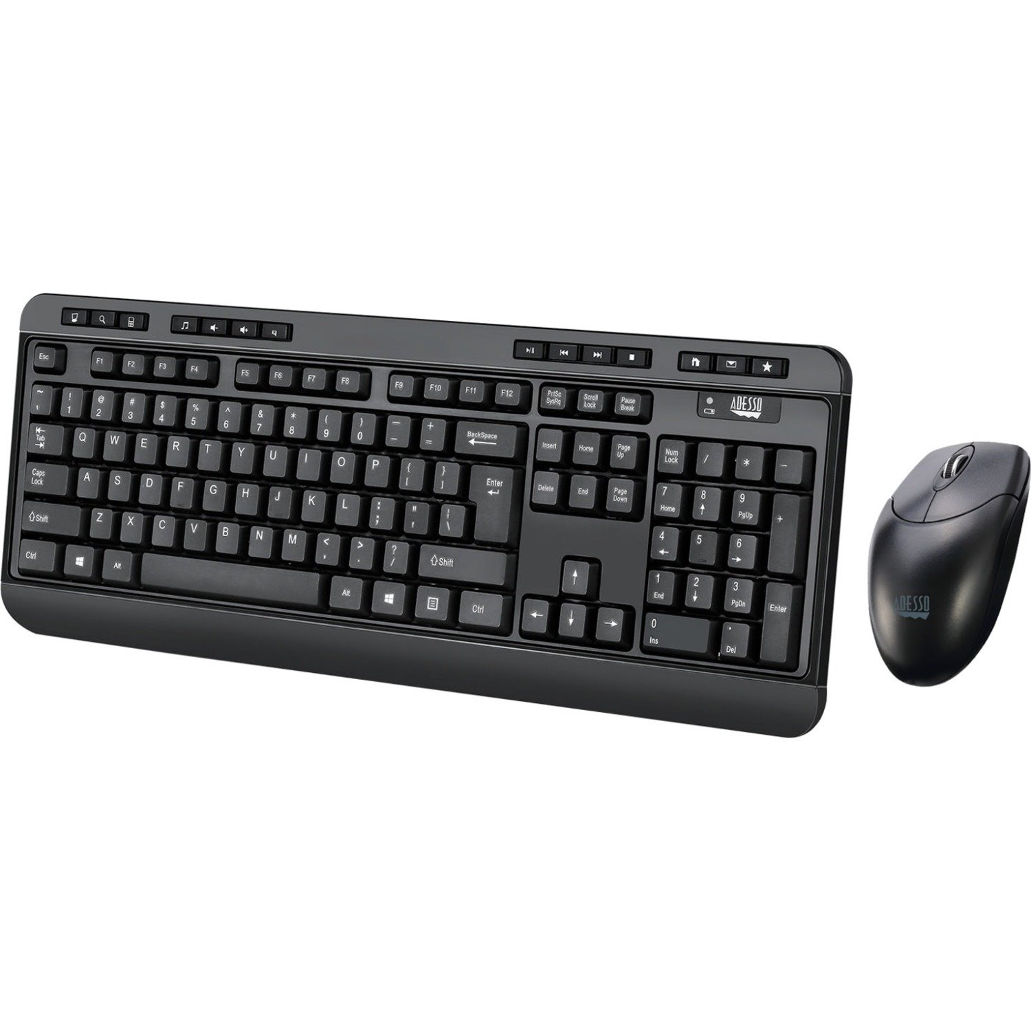 Adesso Antimicrobial Wireless Desktop Keyboard and Mouse