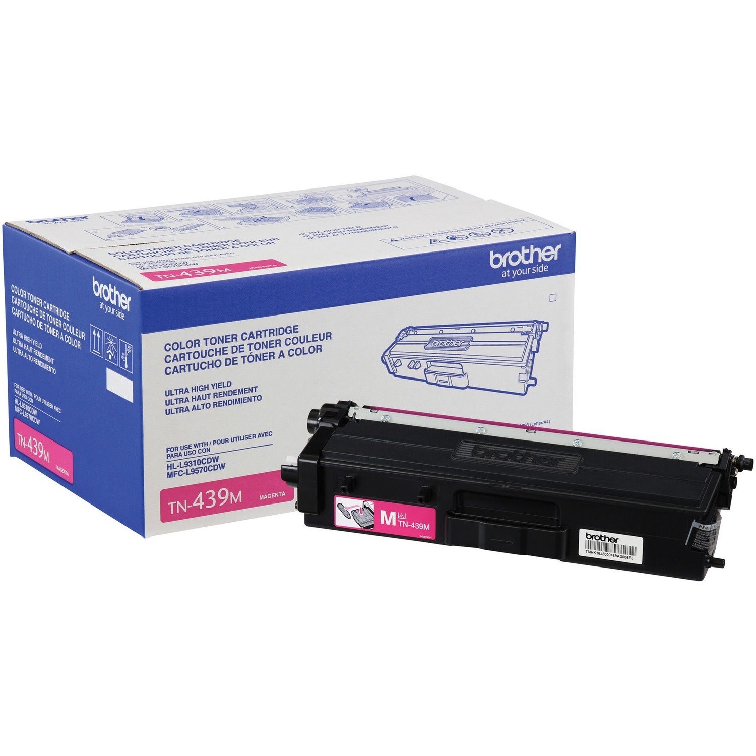 Brother TN439M Original Ultra High Yield Laser Toner Cartridge - Magenta - 1 Each