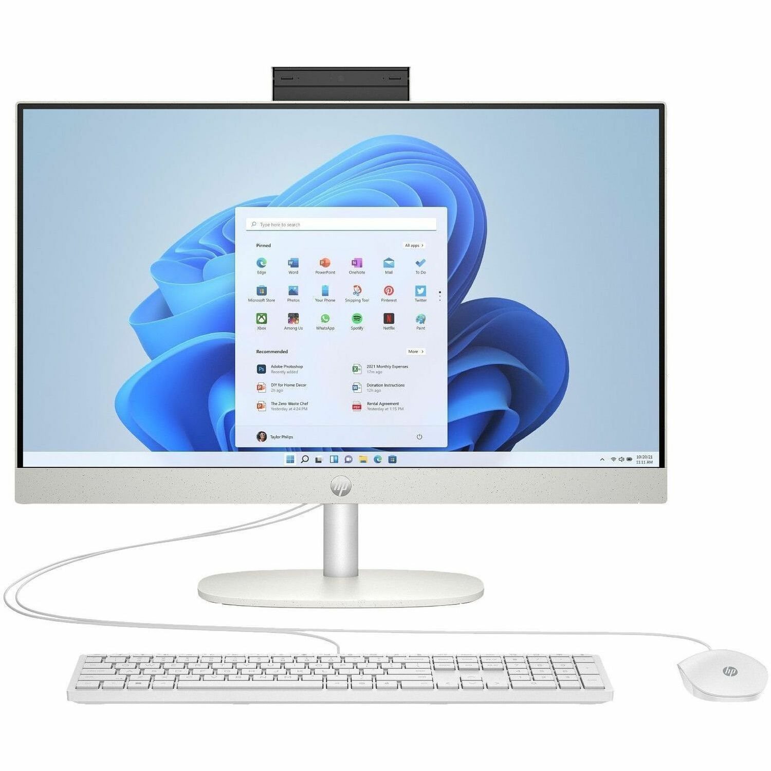 HP ProOne 240 G10 All-in-One Computer - Intel Core i5 13th Gen i5-1334U - 16 GB - 512 GB SSD - 23.8" Full HD - Desktop - White