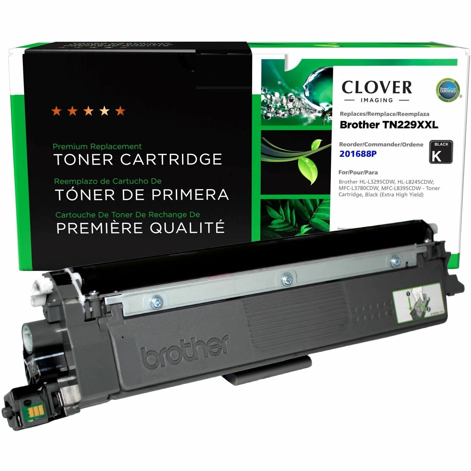 Clover Imaging Group Clover Remanufactured Standard Yield Toner Cartridge For Brother TN229XXLBK