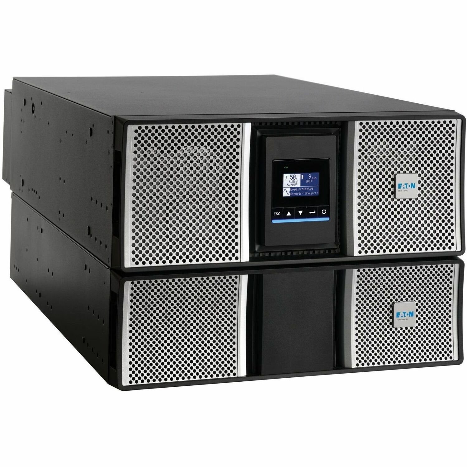 Eaton 9PX G2 11000VA 11000W 208/120V Online Double-Conversion UPS - Hardwired Input, 18x 5-20R and 3x L6-30R Outlets, Cybersecure Network Card, Maintenance Bypass, Extended Run, 7U Rack/Tower