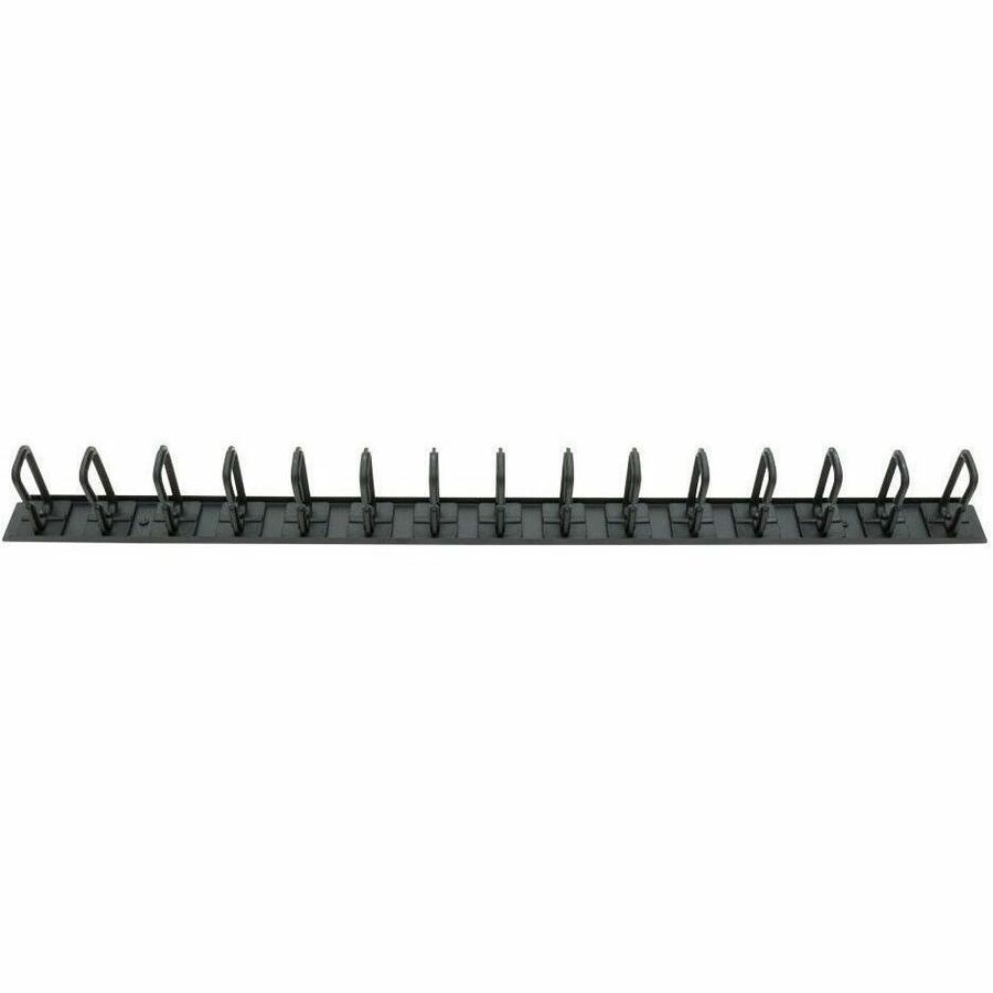 Rack Solutions Vertical 34In Tall Plastic D-Ring Cable Management Bar (Button Mo
