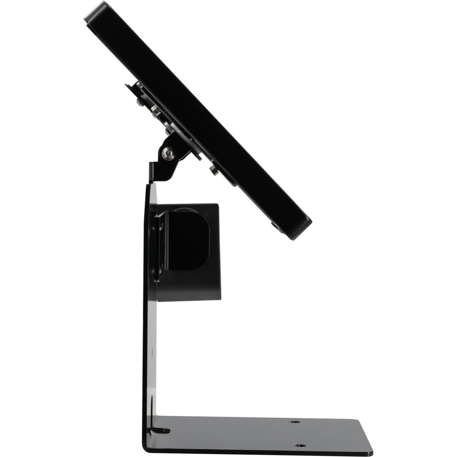 CTA Digital POS Station with Printer Stand, Magnetic Scanner, Card Reader Holder, and Black Universal Security Enclosure