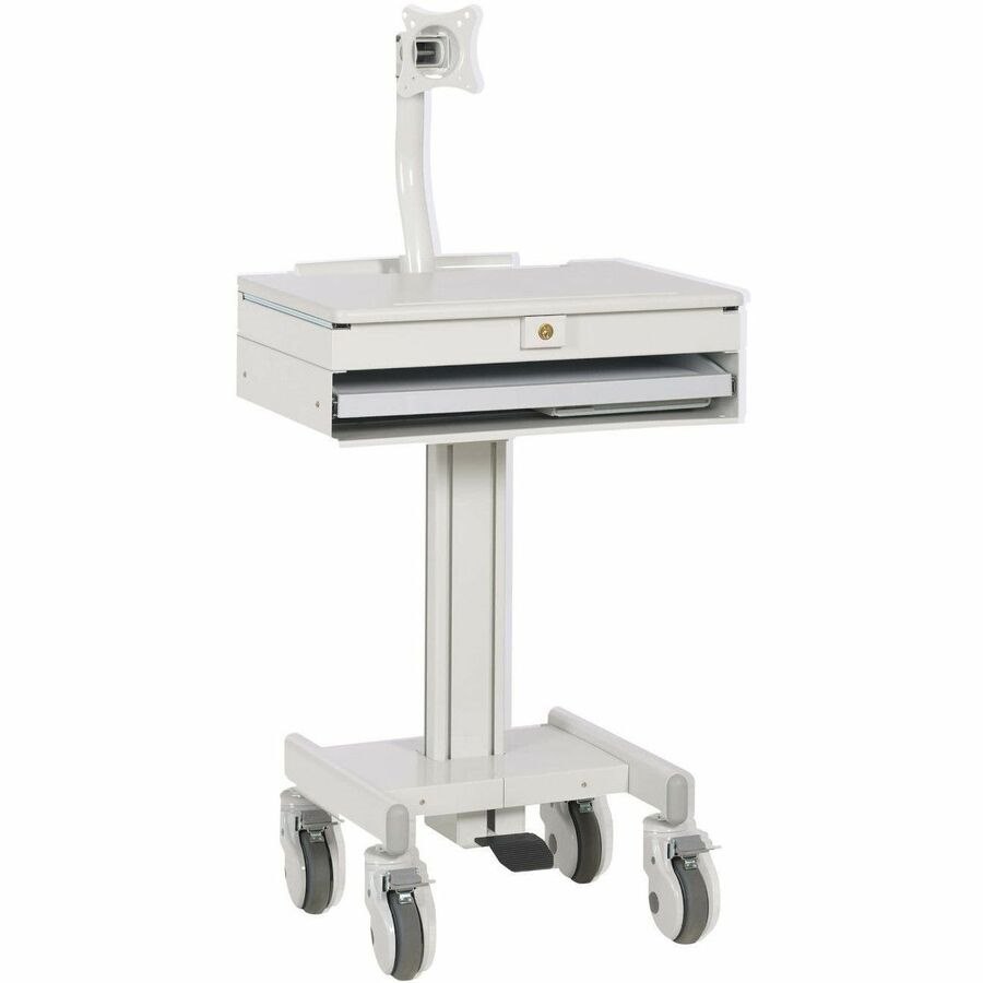 Tripp Lite series Mobile Workstation with Monitor Arm, Casters, Locking Drawer, TAA