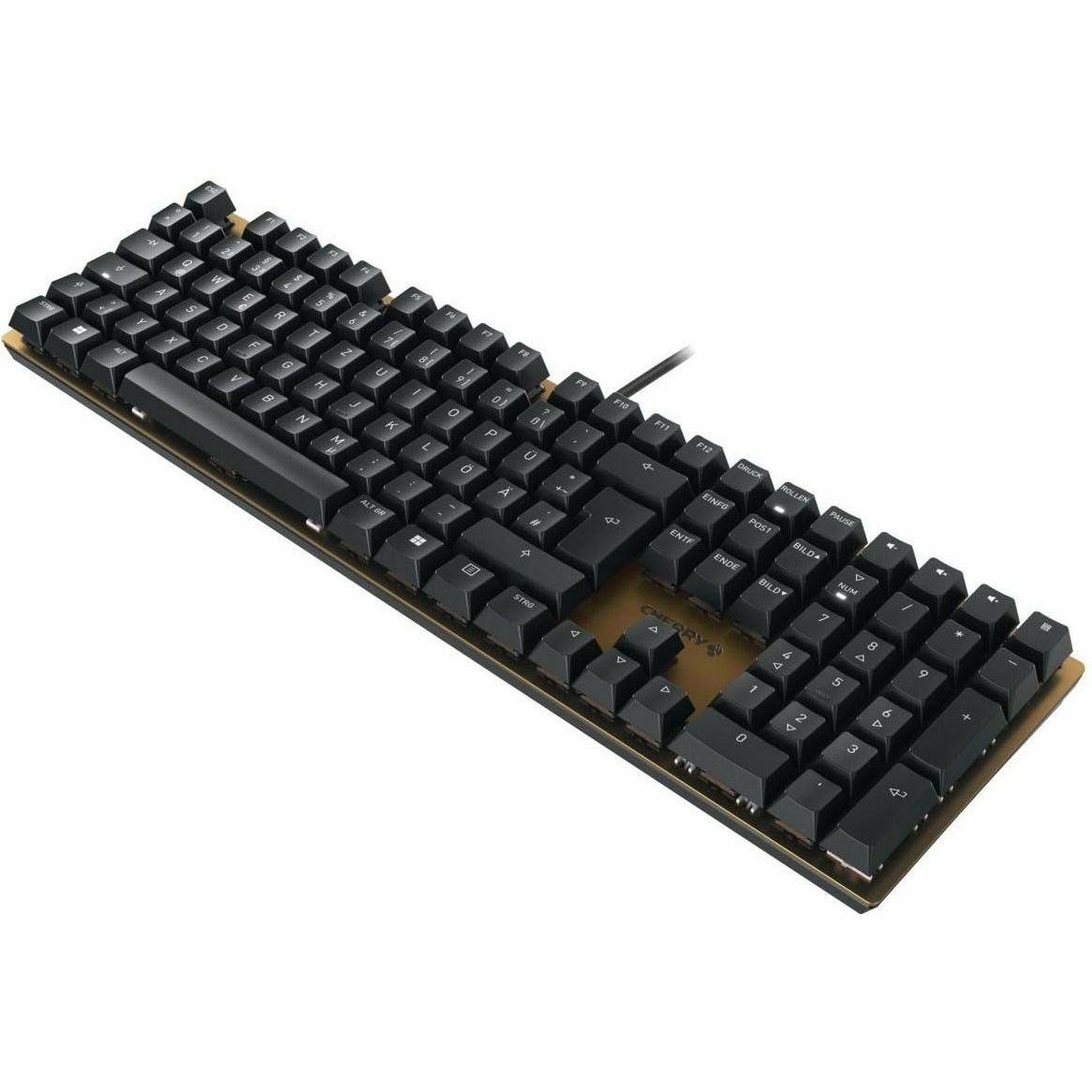 CHERRY KC 200 MX Keyboard - Cable Connectivity - USB Type A Interface - English (US) - Black, Bronze