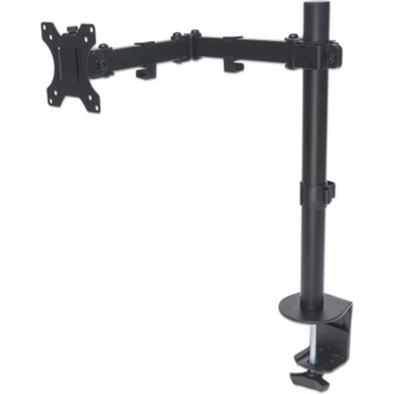 TV & Monitor Mount, Desk, Full Motion, 1 screen, Screen Sizes: 10-27" , Black, Clamp Assembly, VESA 75x75 to 100x100mm, Max 8kg, Lifetime Warranty