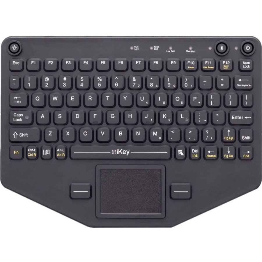 iKey BT-80-TP Keyboard - Wireless Connectivity - TouchPad - Black