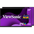 ViewSonic VG2455_56A_H2 24" Dual Pack Head-Only 1080p IPS Docking Monitors with USB C (x1 VG2455 and x1 VG2456a)